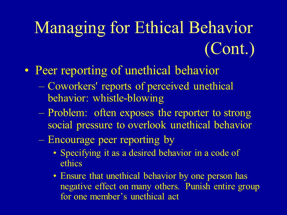 The Business of Ethical Behavior